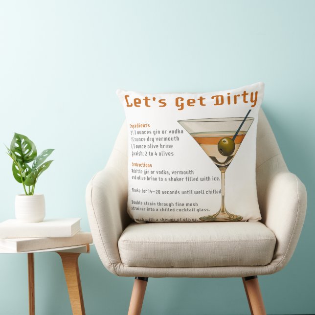 Coussin Heure du cocktail : découvrez la recette du Dirty  (Chaise)
