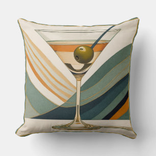 Coussin Heure du cocktail Martini du milieu du XXe siècle