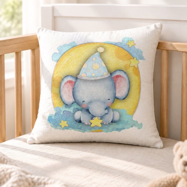 Coussin Heure du coucher de l'éléphant bébé (Créateur téléchargé)