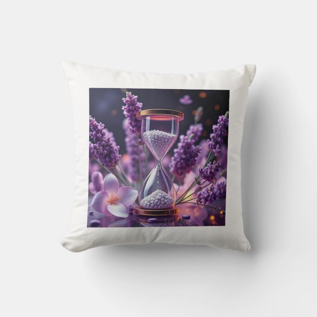 Coussin Heure du prêteur d'Art numérique (Recto)