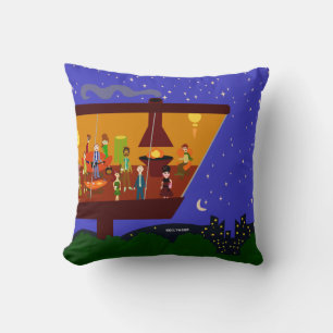 Coussin Heure Swanky Sixties Cool Retro Art Design