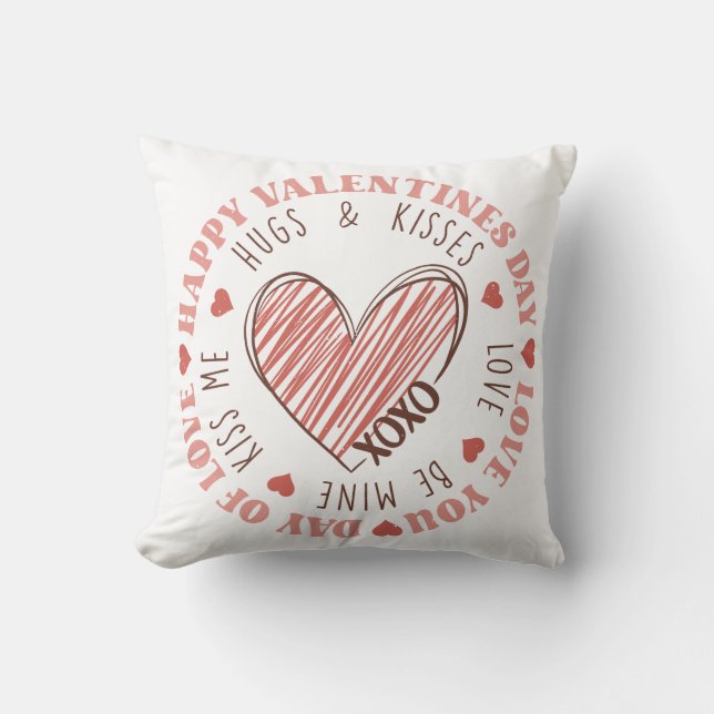 Coussin Heureuse Sainte-Valentin (Recto)