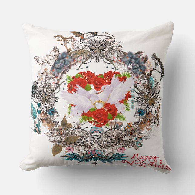 Coussin Heureuse Sainte-Valentin (Recto)