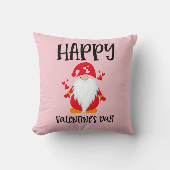 Coussin Heureuse Sainte-Valentin Gnome (Recto)