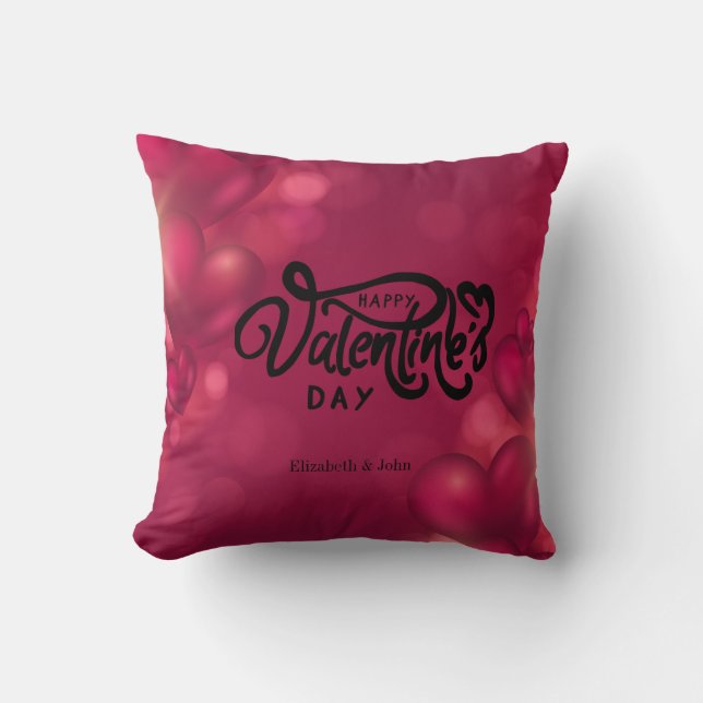 Coussin Heureuse Sainte-Valentin Red Hearts (Recto)