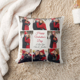 Coussin Heureuse Sainte-Valentin Romantic Love Photo Colla