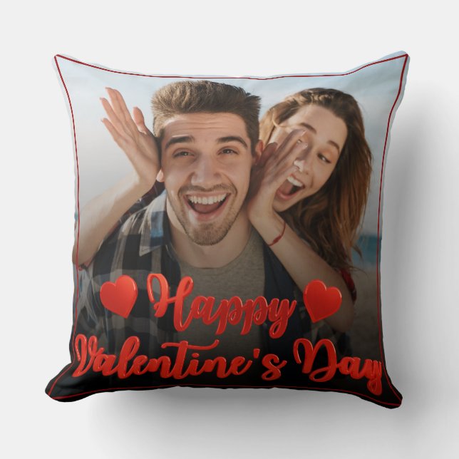 Coussin Heureuse Sainte-Valentin simple de l'image personn (Recto)