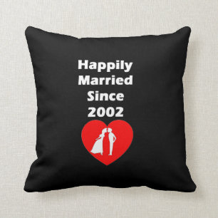 Coussin Heureusement marié depuis 2002