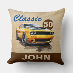 Coussin heureux 50e anniversaire Classic Muscle Car