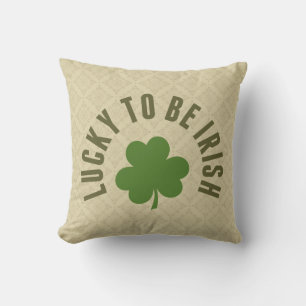 Coussin Heureux D'Être Irlandais Réversible