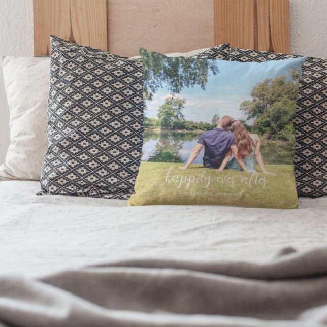 Coussin Heureux Jamais après deux photos (Créateur téléchargé)