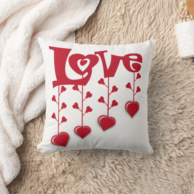 COUSSIN HEUREUX JOUR DE LA VALENTINE 2024 LOVE RED HEART (Couverture)