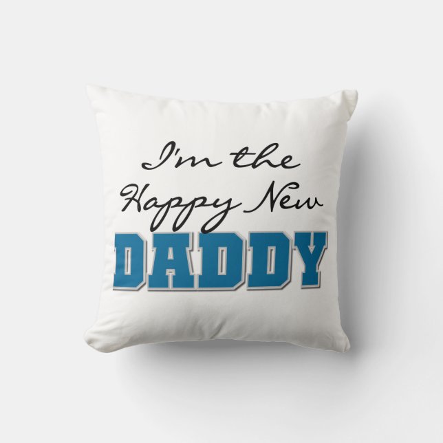 Coussin Heureux nouveaux cadeaux papa (Recto)