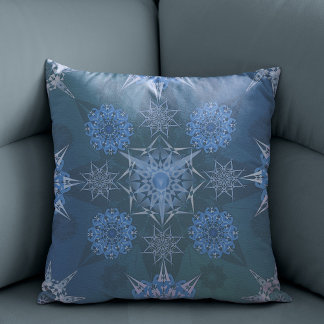 Coussin Hexa triangles yantra pétales inscription