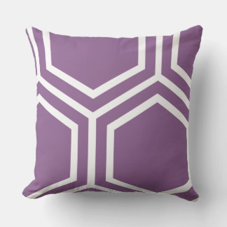 Coussin Hexagon violet
