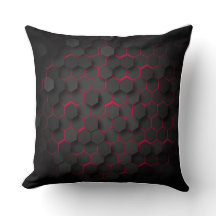 Hexagonal Harmony Bold Polyester noir et rouge