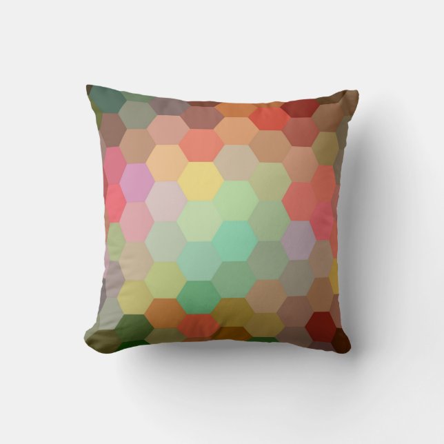 Coussin Hexagone Chevron Pattern (Recto)