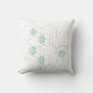 Coussin Hexagones géométriques minimalistes modernes de 