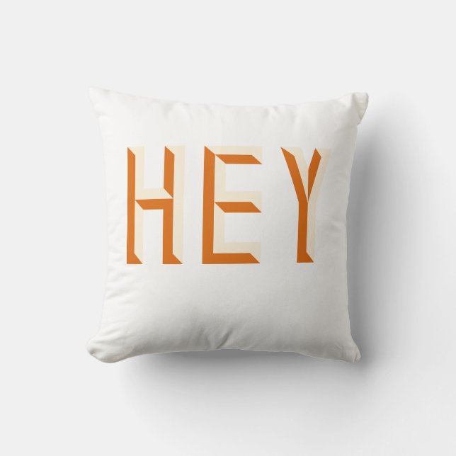 Coussin Hey Citer Dire Slogan Typographie (Recto)