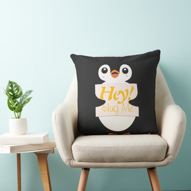 Coussin Hey! Hug Me - penguin costume personalization (Chaise)