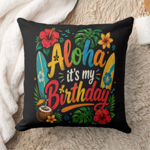 Coussin Hibiscus Aloha Anniversaire Hawaï