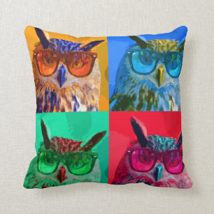 Coussin Hibou d'art de bruit