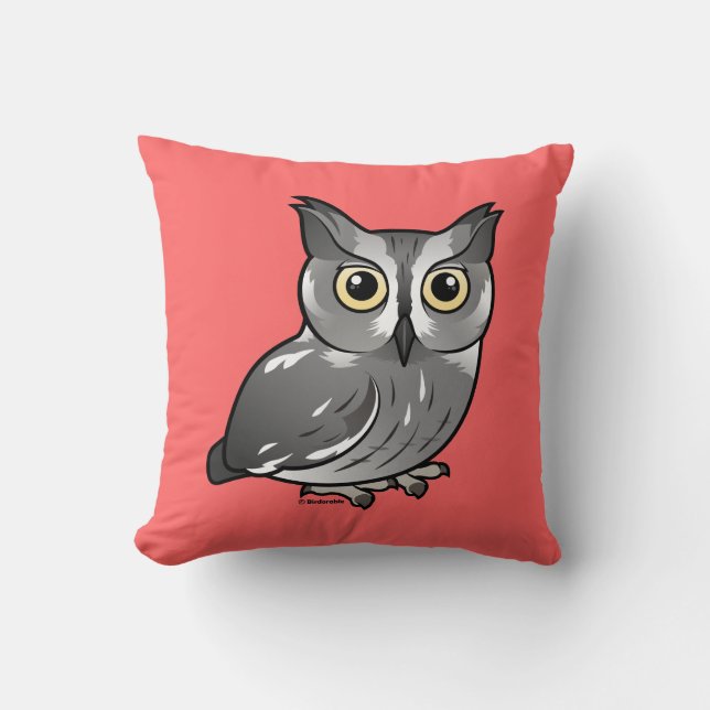 Coussin Hibou de cri strident occidental (Recto)