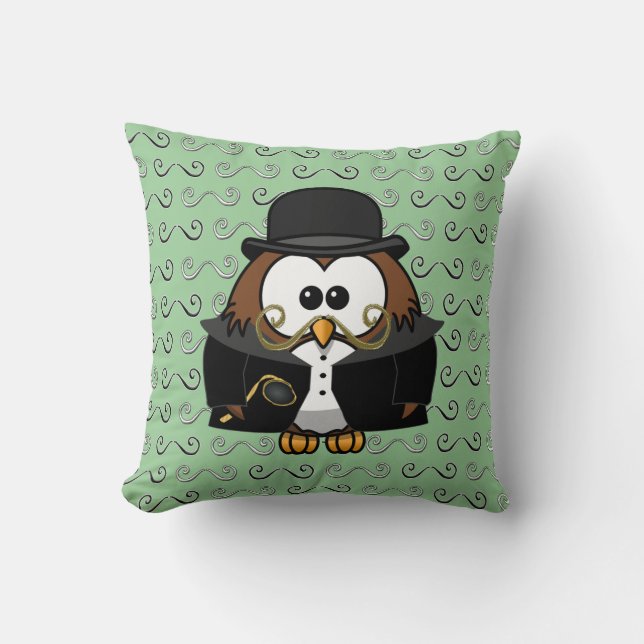 Coussin hibou de moustache (Recto)