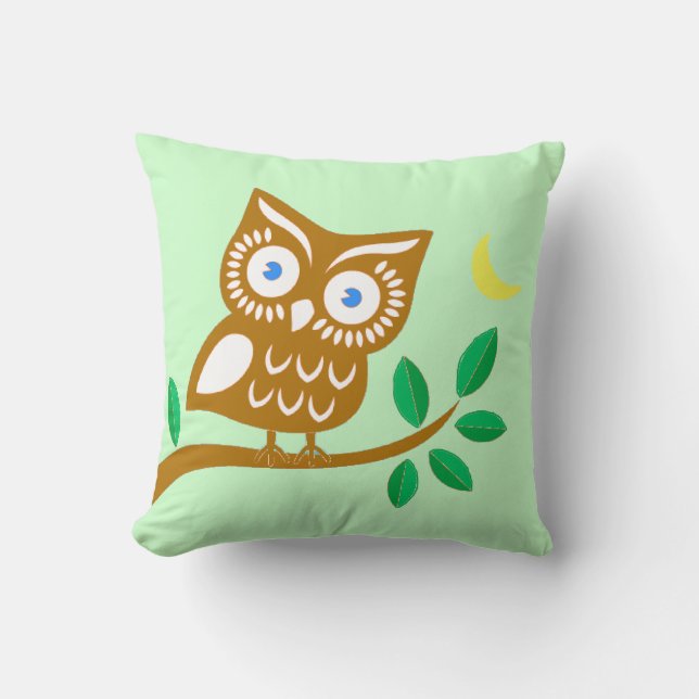 Coussin Hibou mignon (Recto)