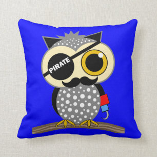 Coussin hibou mignon de pirate