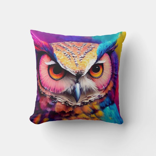 Coussin Hibou Oiseau découverte d'animaux Aventure Nature  (Recto)