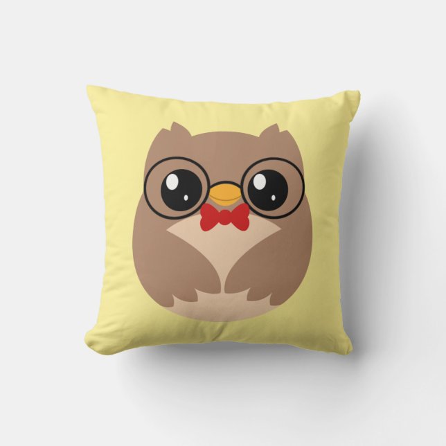 Coussin Hibou ringard (Recto)