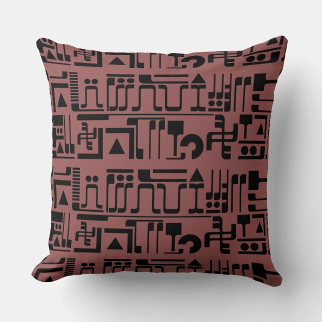 Coussin Hiéroglyphes Aliens (Recto)