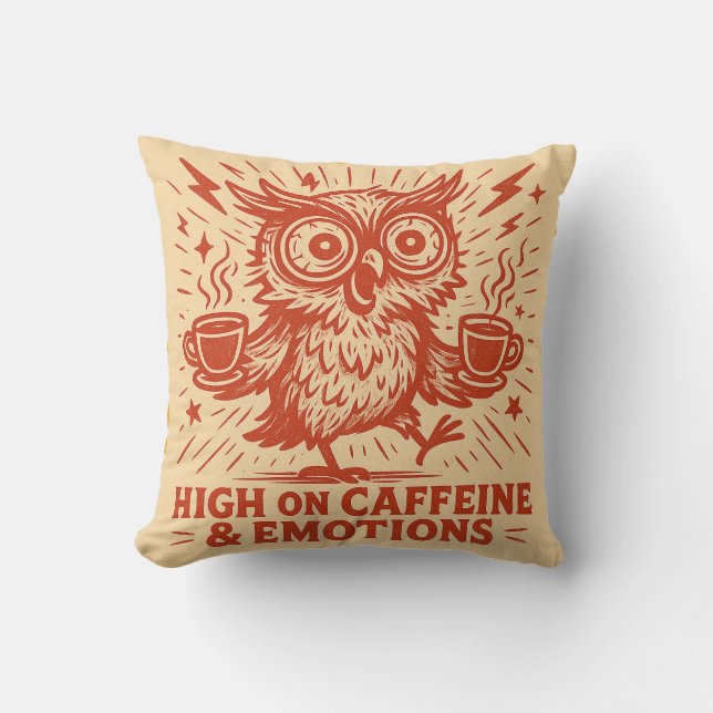 Coussin High on Caffeine & Emotions (Recto)