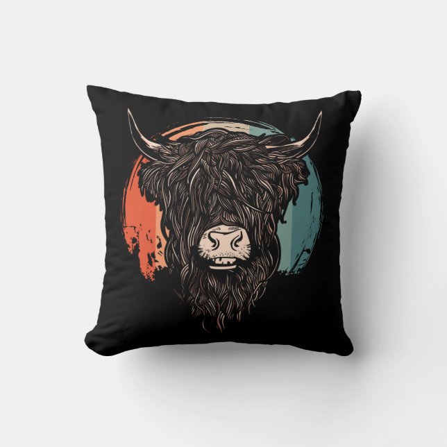 Coussin Highland Cattle (Recto)