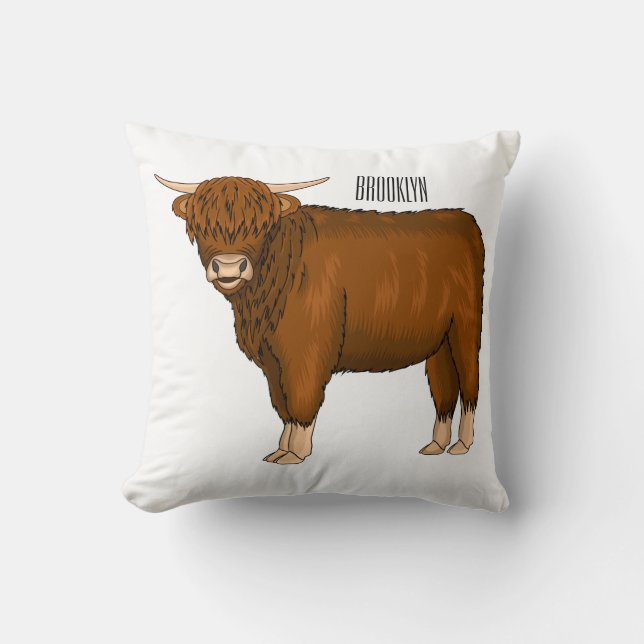 Coussin Highland cow (Recto)