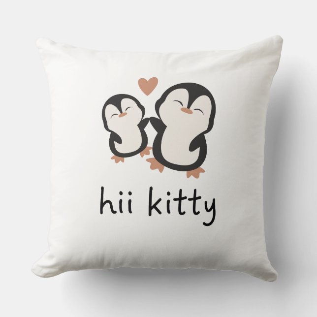 Coussin hii kitty  cute pillowcase (Recto)