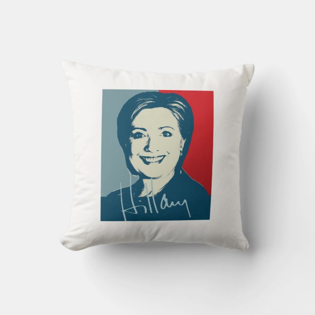 Coussin HILLARY CLINTON A DÉDICACÉ SIGN.png (Recto)