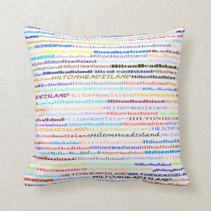 Coussin Hilton Head Island Text Design II Thaillow Pillow