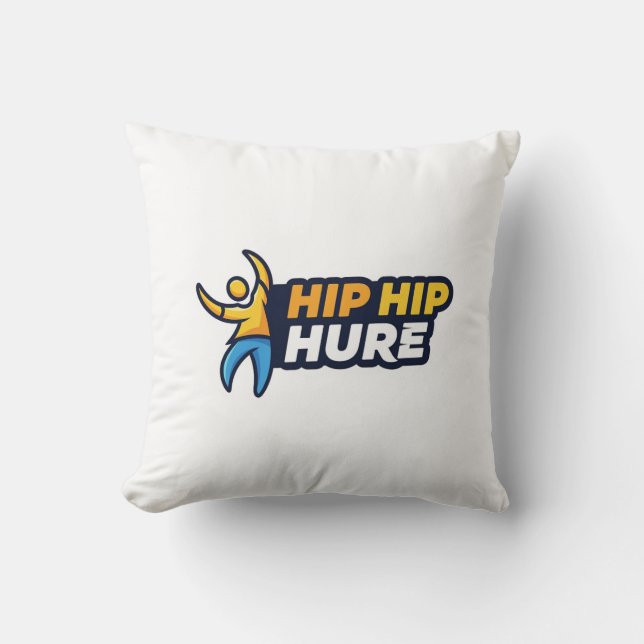 Coussin Hip Hip Hure ! Fêtons (Recto)