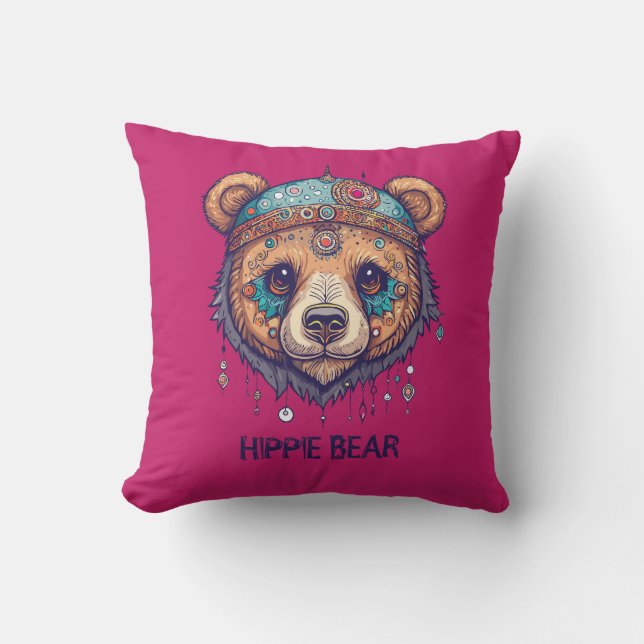 Coussin Hippie Bear I (Recto)