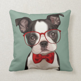 Coussin Hippie Boston Terrier