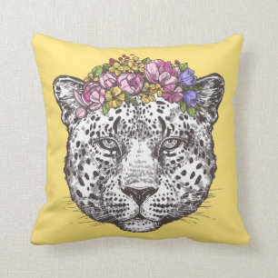 Coussin Hippie de léopard chic