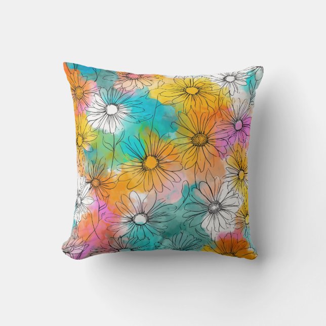 Coussin Hippie esthétique Maison Décor Canapé Cushion (Recto)