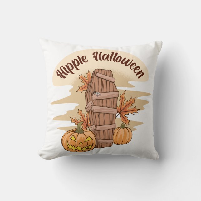 Coussin Hippie Halloween Ghost Funny Halloween Super (Recto)