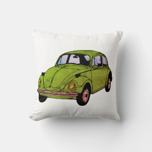 Coussin Hippie Voiture Dessin Poussin