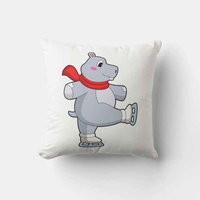 Coussin Hippo Patinage sur glace Patins sur glace (Recto)