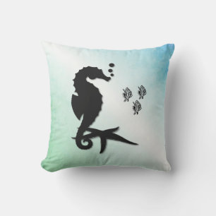 Coussin Hippocampe dans le vert