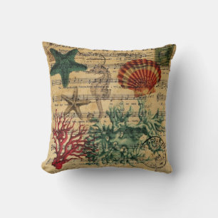 Coussin hippocampe de corail côtier tropical de
