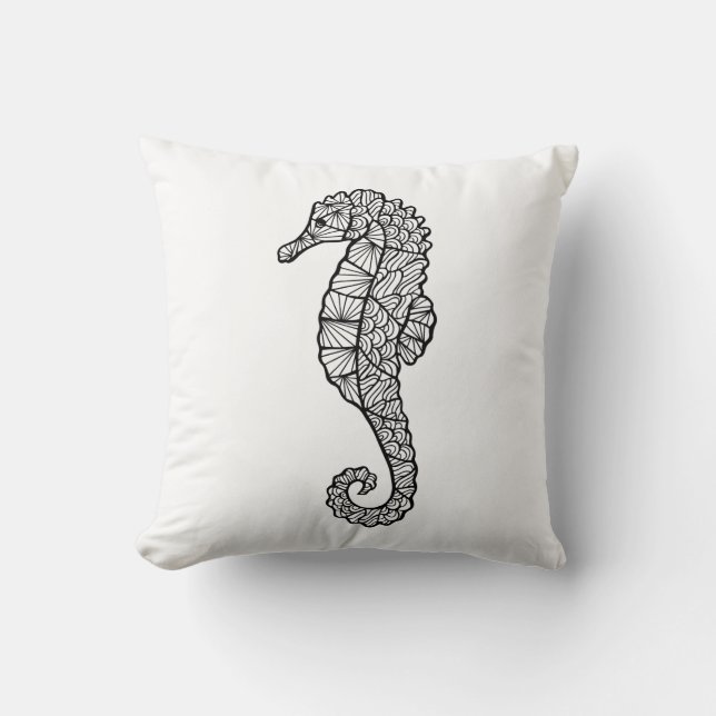 Coussin Hippocampe inspiré (Recto)
